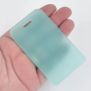 2 CARIBBEAN BLUE Acrylic LUGGAGE Tags Blanks, Laser Cut 1/8" thick, bag tags, 3.5" x 2" Lca0673a