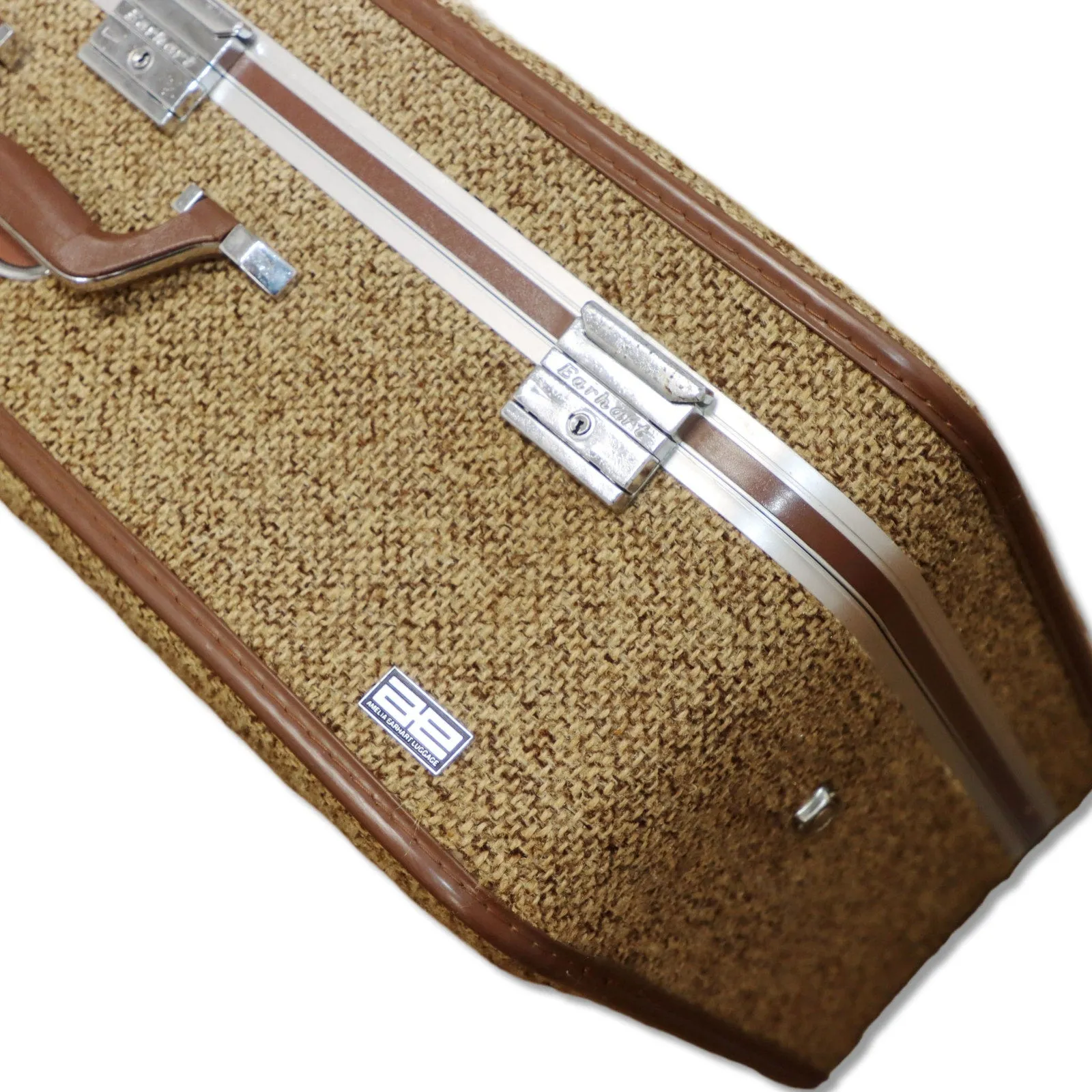 Amelia Earhart British Tweed Luxury Series 29" Suitcase Baltimore Luggage 1980