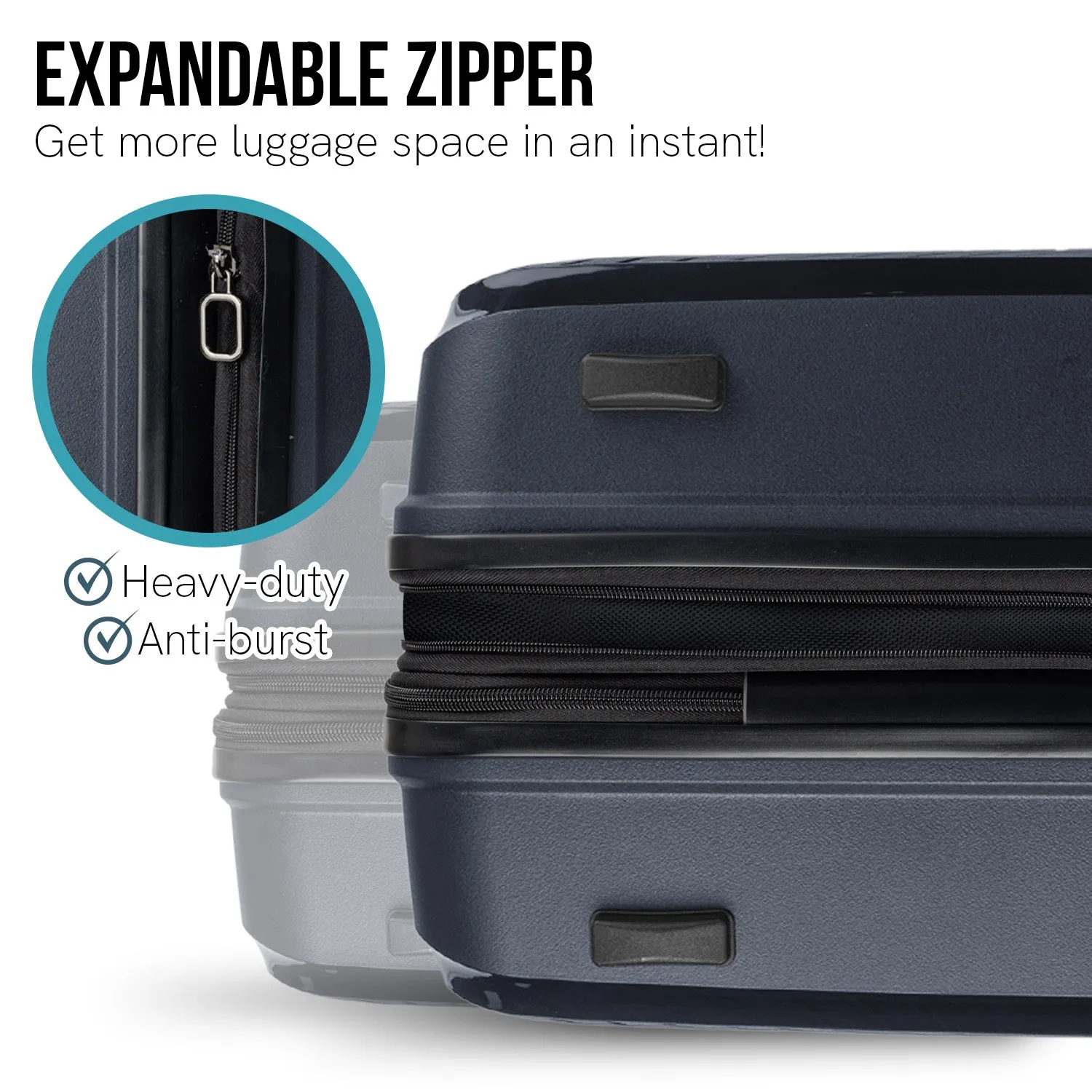 Astra 29in Lightweight Hard Shell Suitcase - Aegean Blue