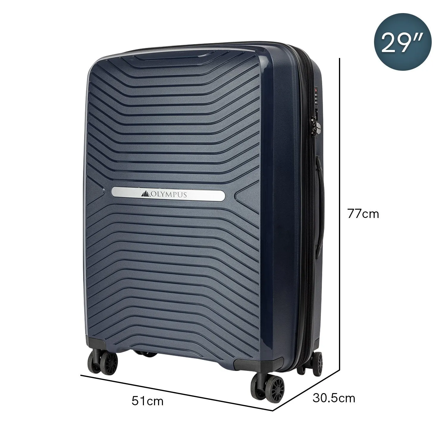 Astra 29in Lightweight Hard Shell Suitcase - Aegean Blue