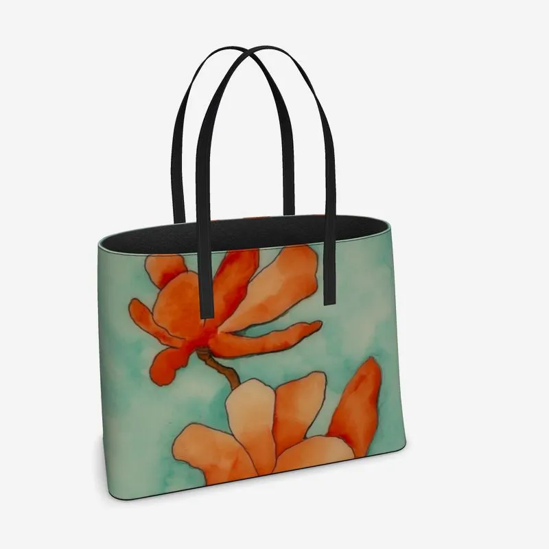 Baraka Blooms Leather Tote