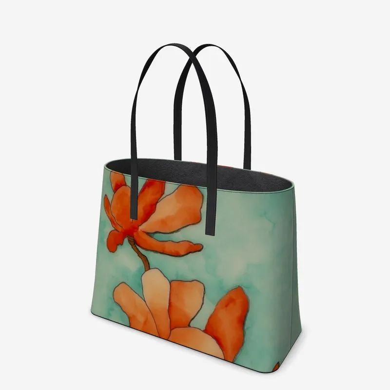 Baraka Blooms Leather Tote
