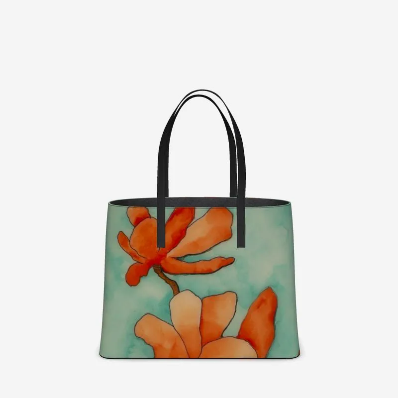 Baraka Blooms Leather Tote