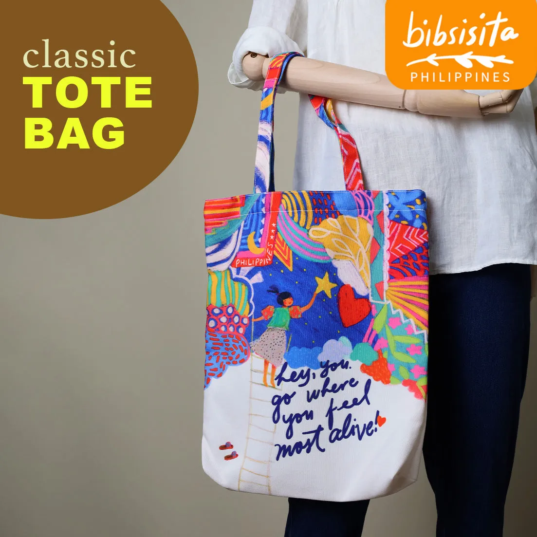 Bibsisita Canvas Tote Bag- ALIVE