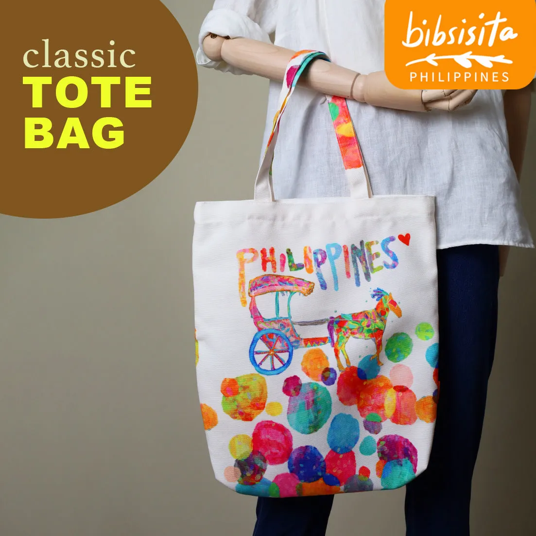 Bibsisita Canvas Tote Bag- BUBBLES KALESA