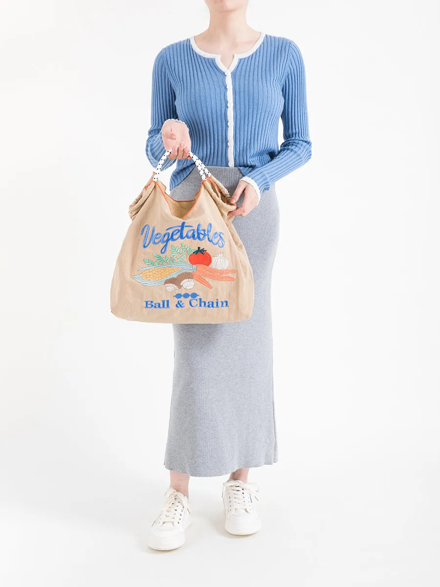 Bohemian Floral Embroidery Rabbit Cat Nylon Bag