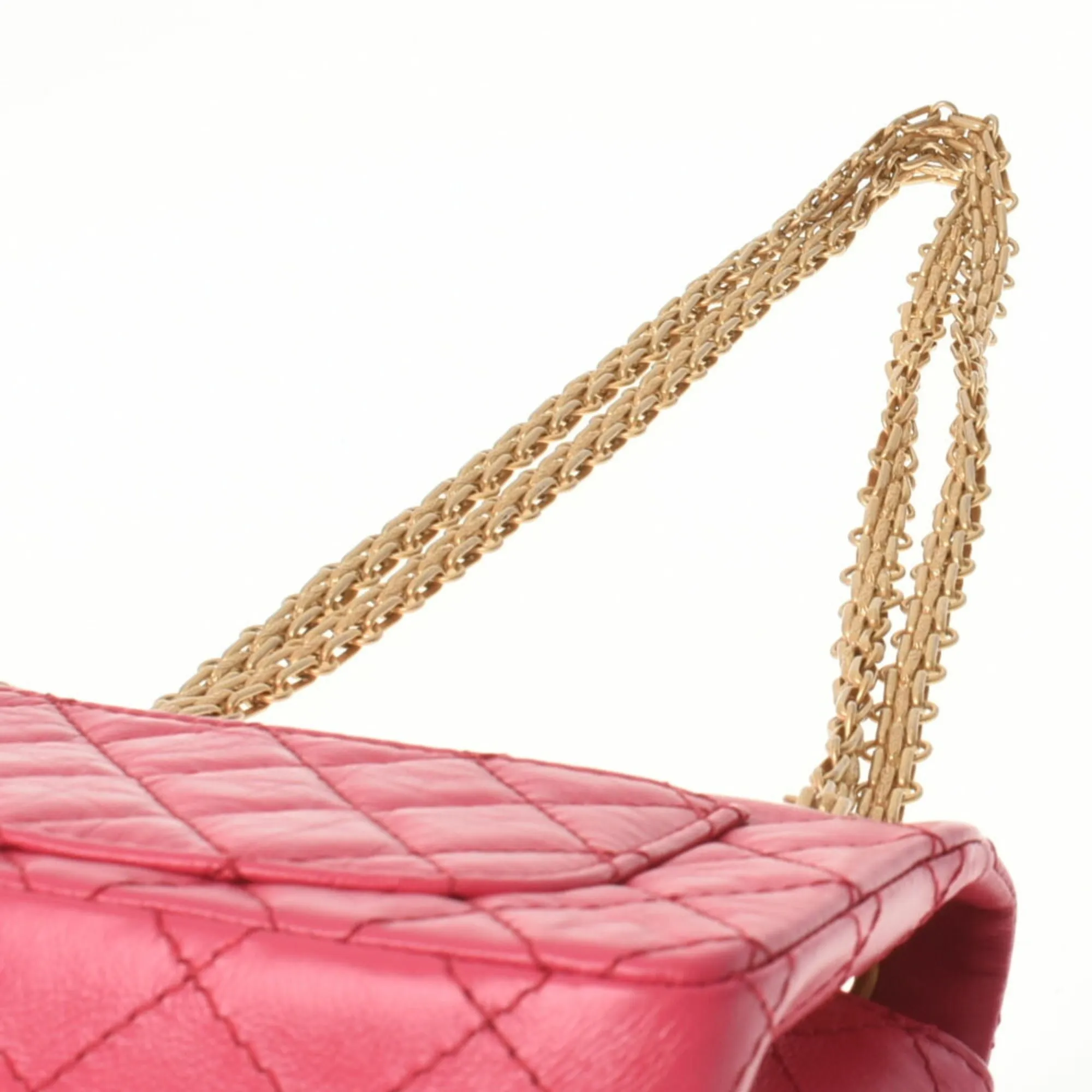 Chanel 2.55 chain pink tone ladies calf shoulder bag