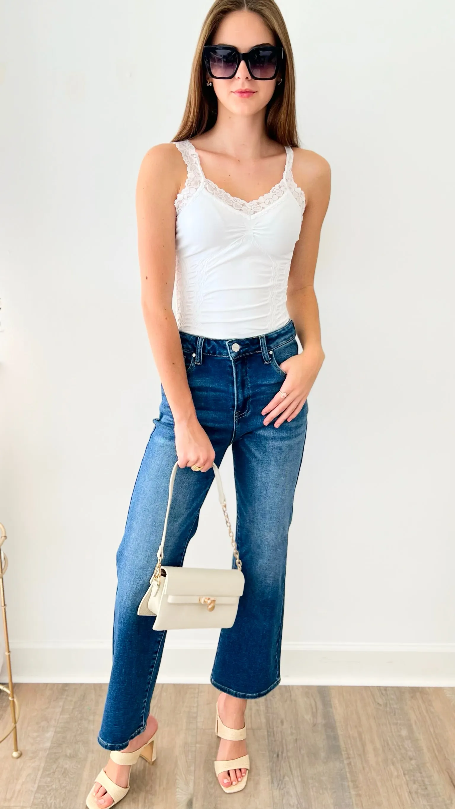 Crazy Beautiful Lace Cami - White