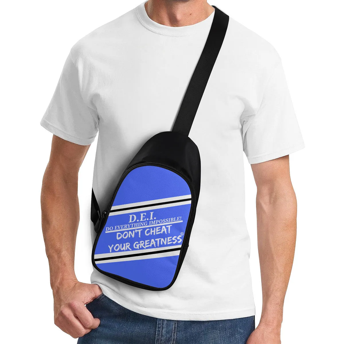 DCYG DEI Black ,White, & Blue Chest Bag