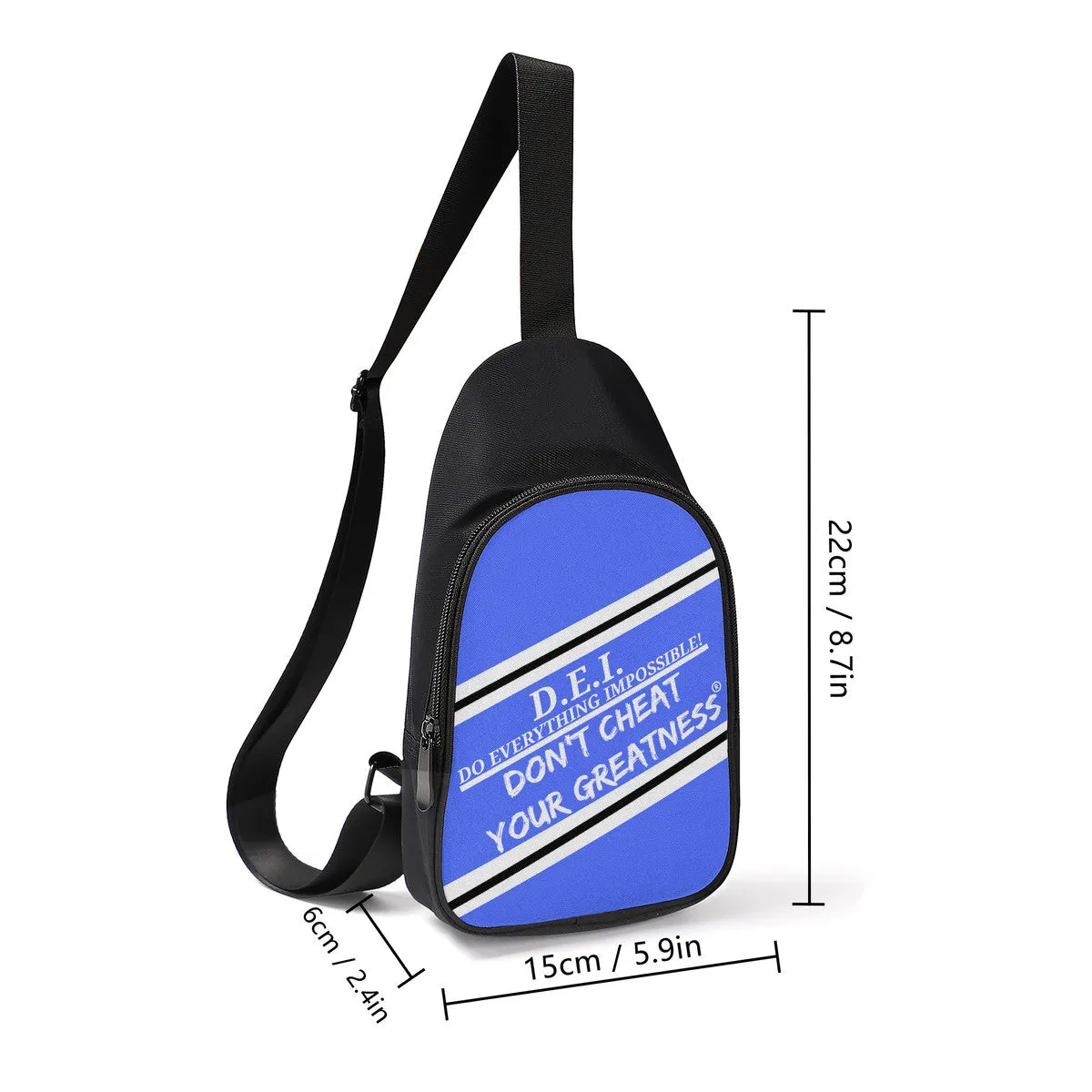 DCYG DEI Black ,White, & Blue Chest Bag