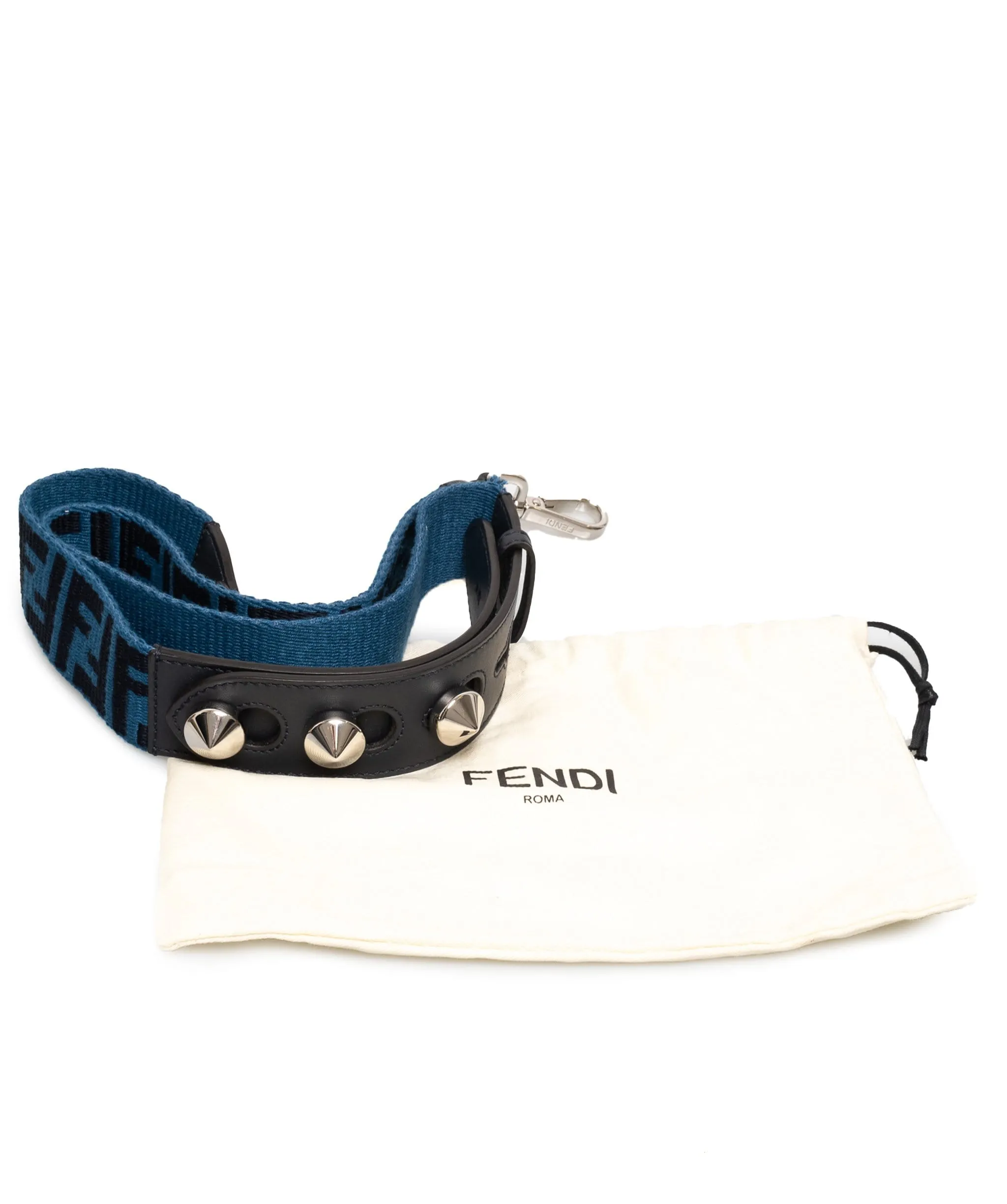 Fendi Zucca Blue Canvas Additional Bag Strap - AGL1346