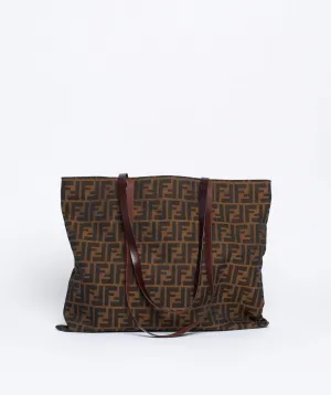 FENDI Zucca Large Canvas Tote Bag