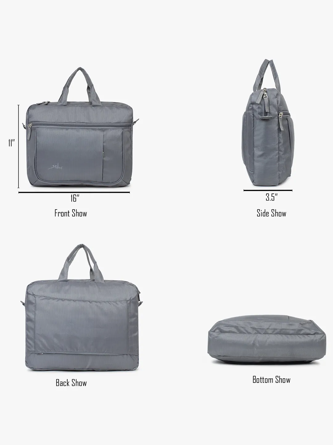 Grey Multi Compartment Laptop Bag