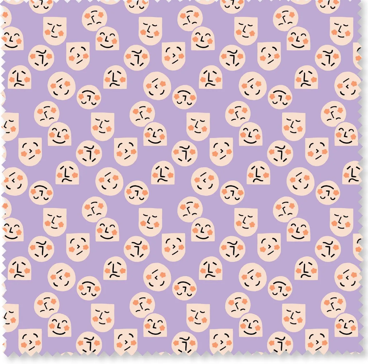 HAPPY FACES- Love in Bloom collection- Felicity Fabrics