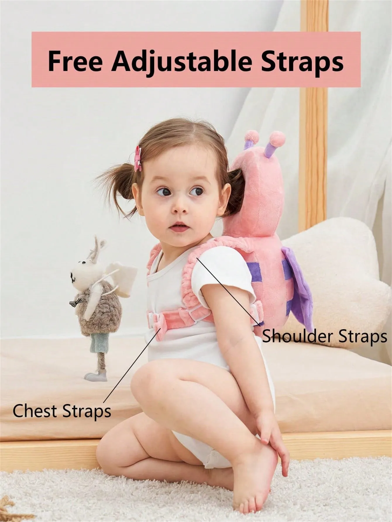 Kids knee pads|Toddler Baby Head Protection Cushion Backpack Wear