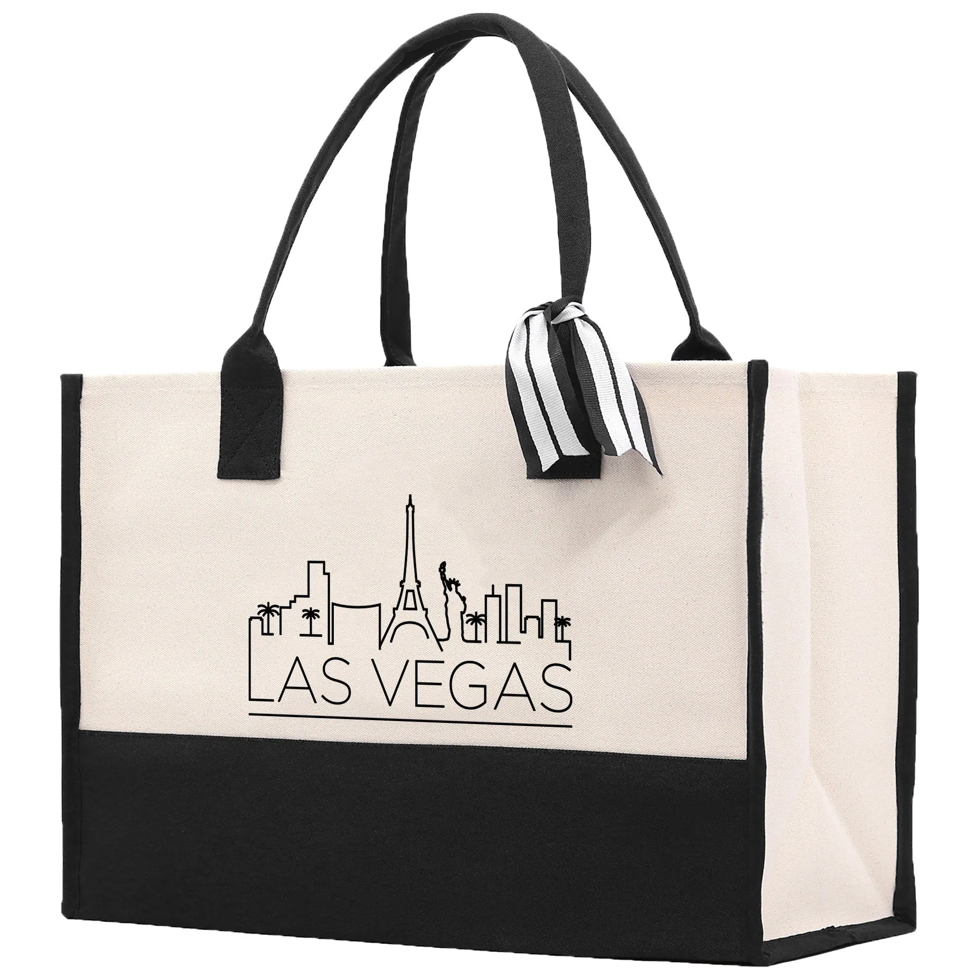 Las Vegas Cotton Canvas Tote Bag Travel Vacation Tote Employee and Client Gift Wedding Favor Birthday Welcome Tote Bag Bridesmaid Gift
