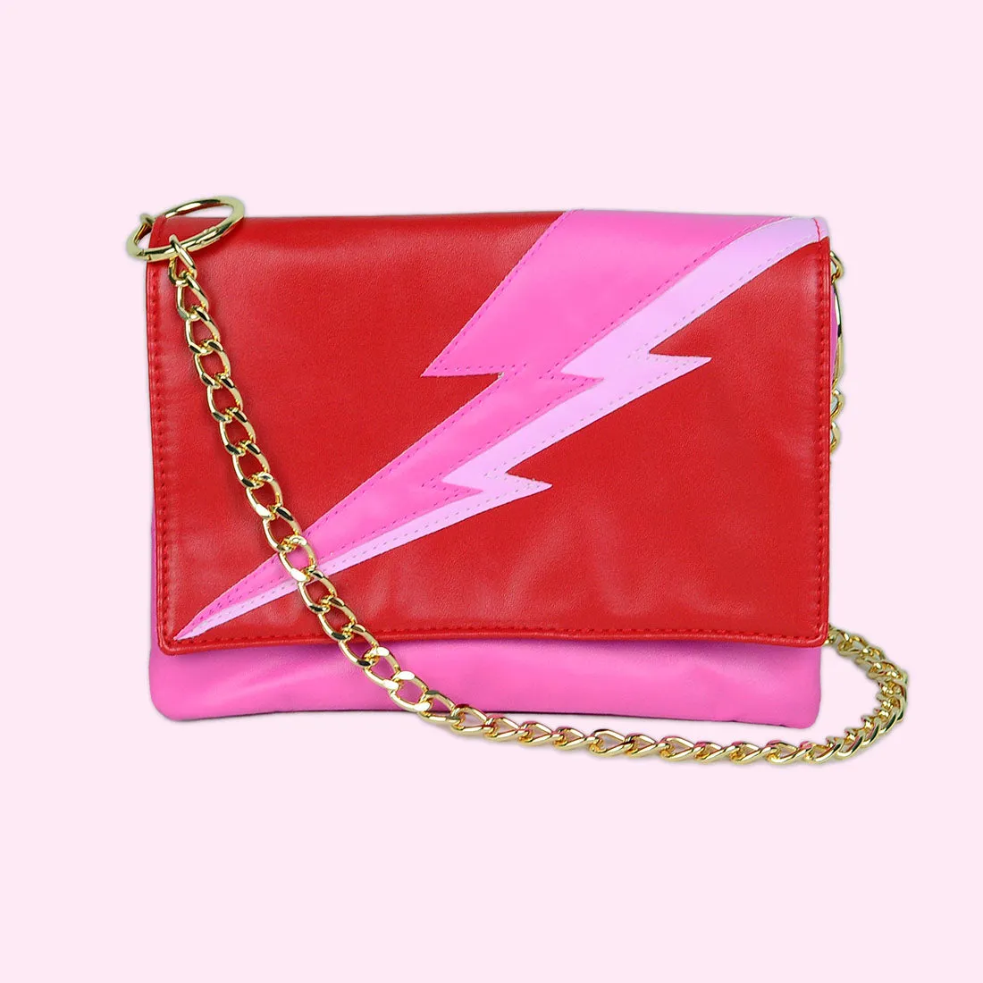Lightning Bolt Romy Convertible Clutch in Paparazzi