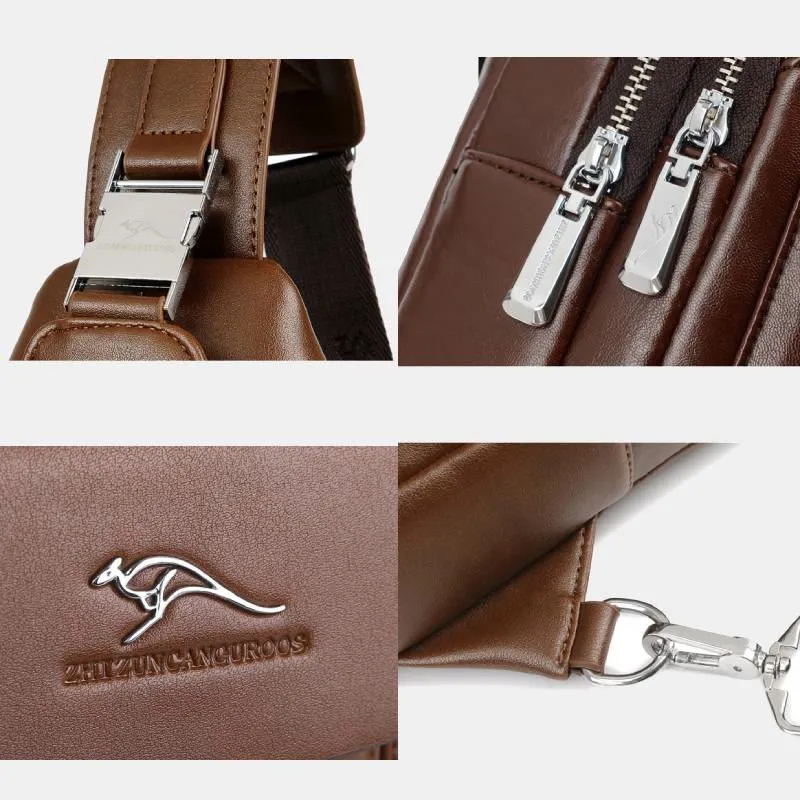 Multi-Compartment Wearing-Resisting Sling Bag with USB Charging Port