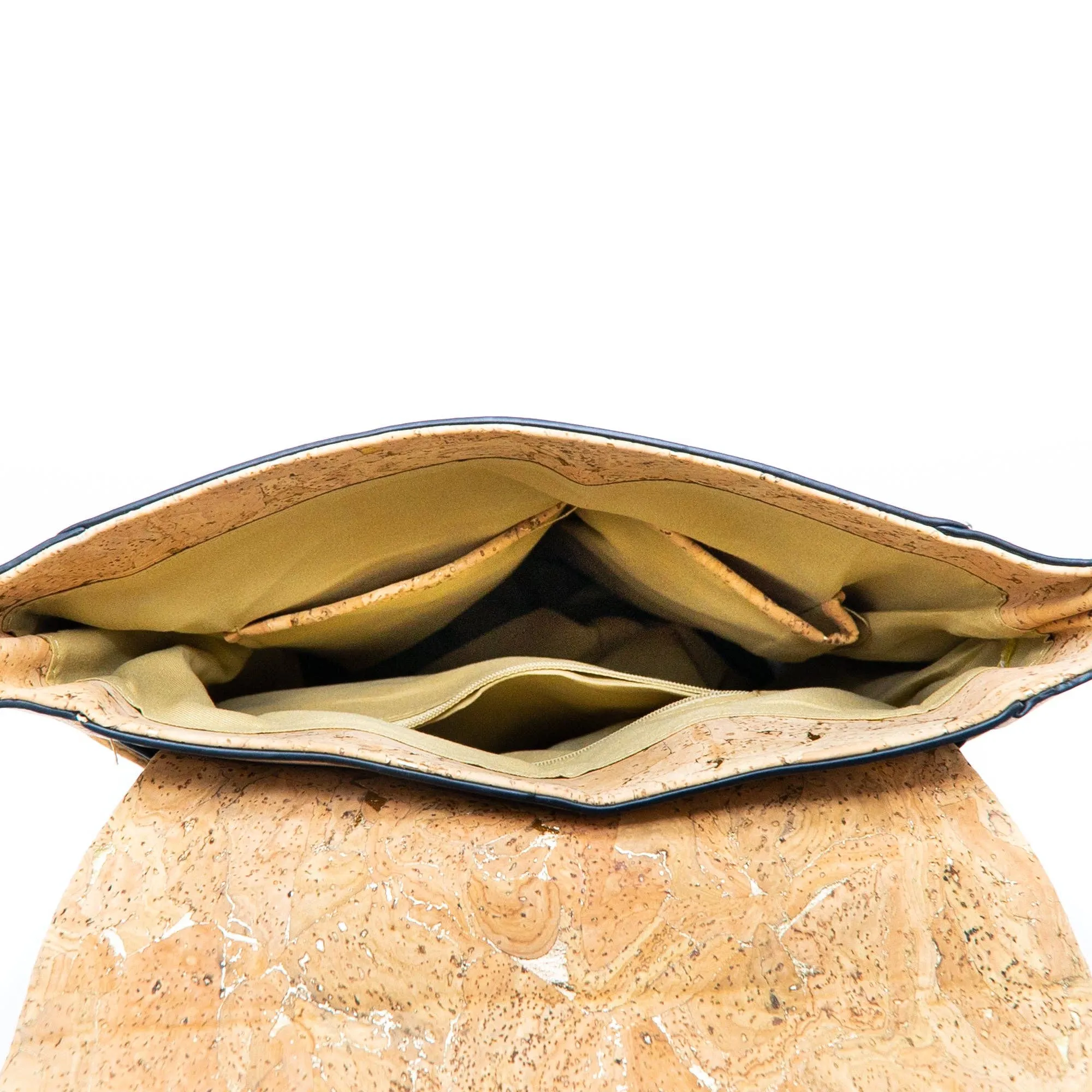 Natural cork Molten Gold Flap Daily Bag-BAG-2090