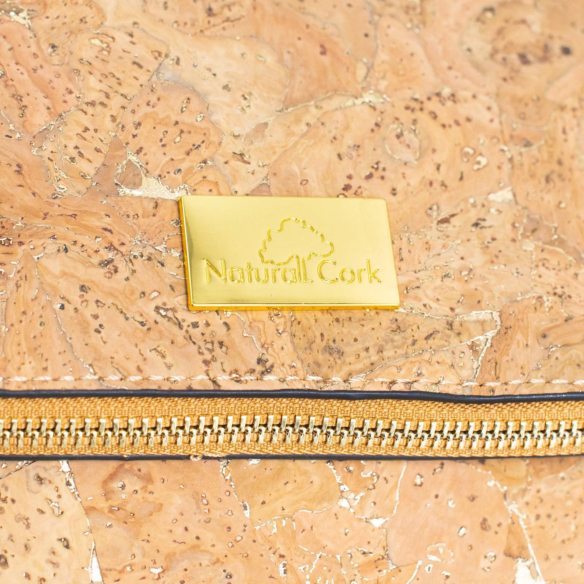 Natural cork Molten Gold Flap Daily Bag-BAG-2090