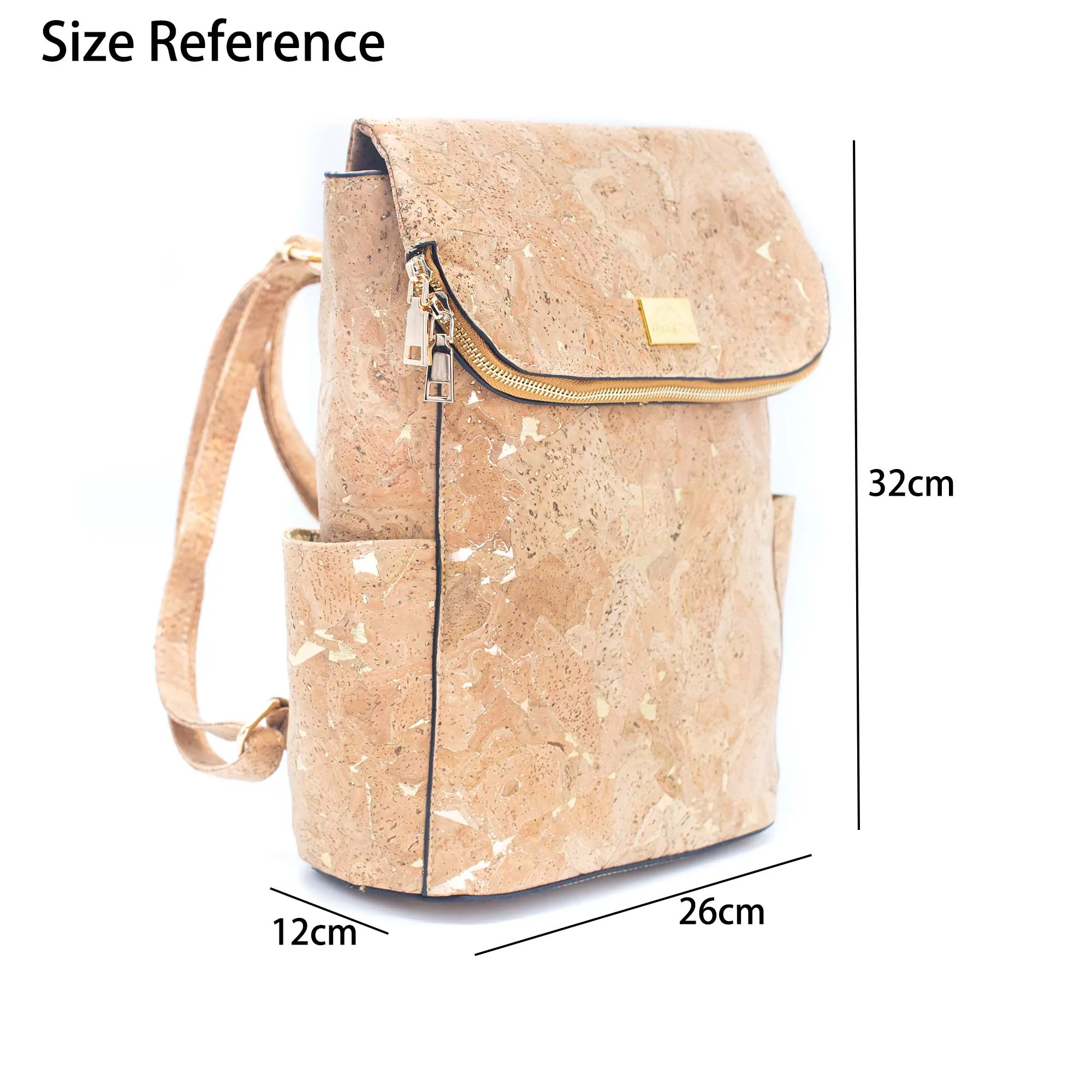Natural cork Molten Gold Flap Daily Bag-BAG-2090