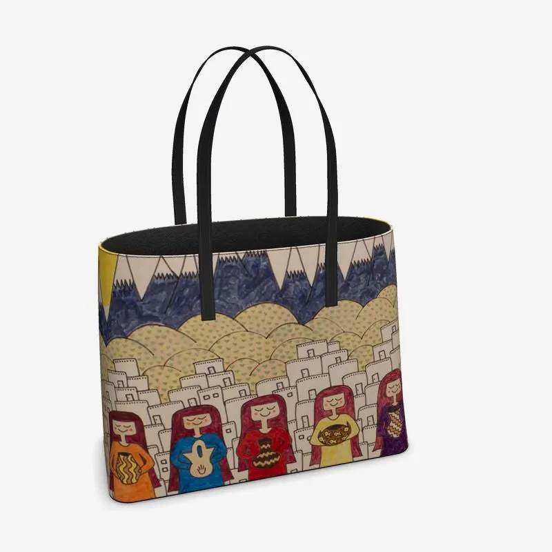 Pueblo Girls Leather Tote