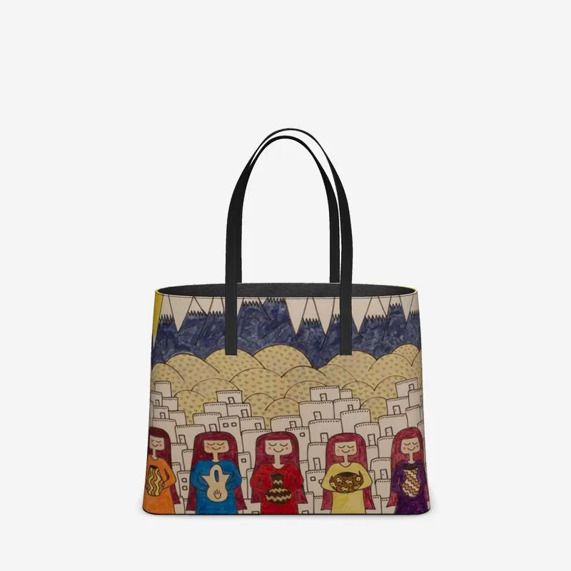 Pueblo Girls Leather Tote