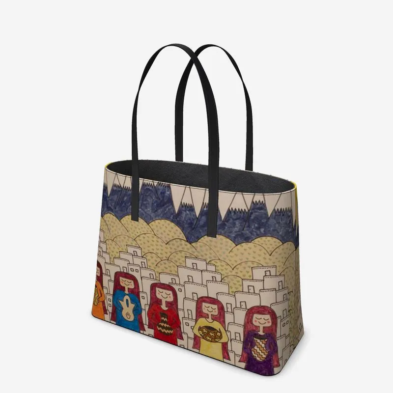 Pueblo Girls Leather Tote