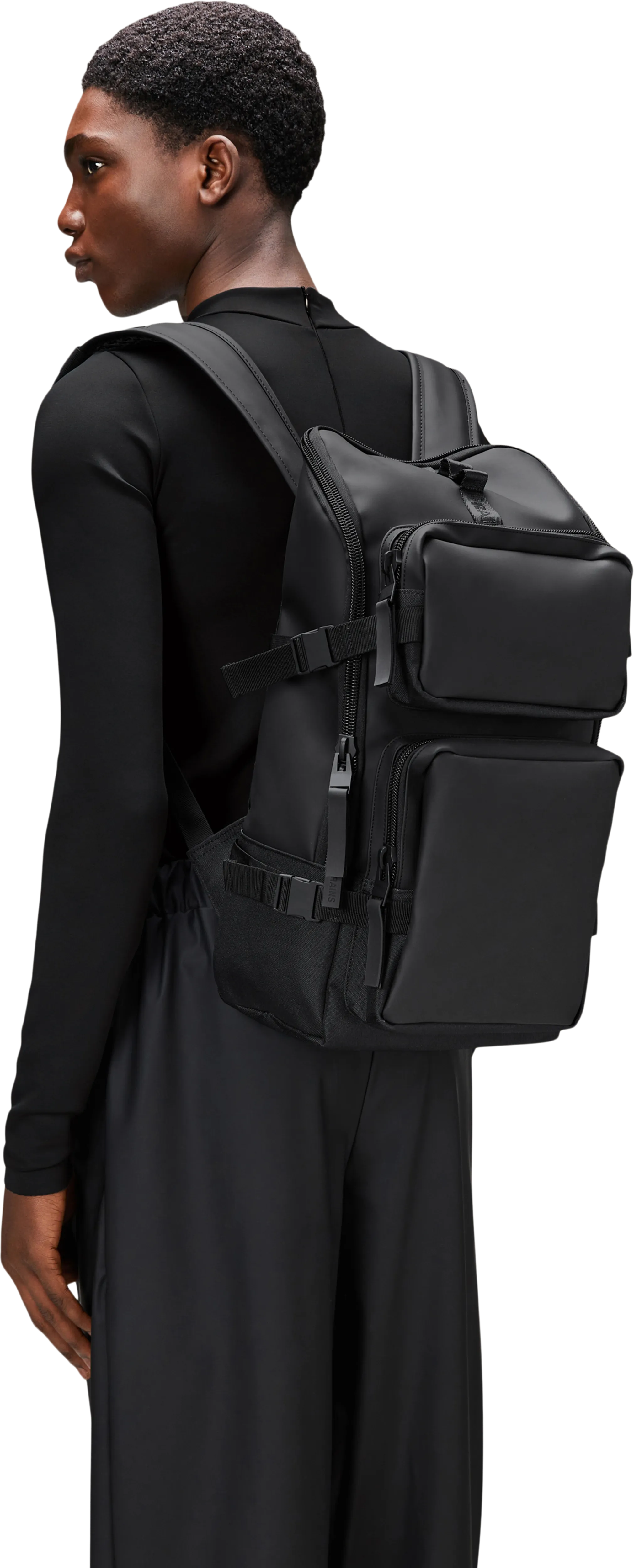 Rains Trail Cargo Backpack W3 Black | Buy Rains Trail Cargo Backpack W3 Black here | Outnorth