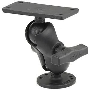 RAM Mount 1.5in Ball Mount with 2.5in Round Base, Short Arm and 2in x 4in Plate for Humminbird Helix 7 Only