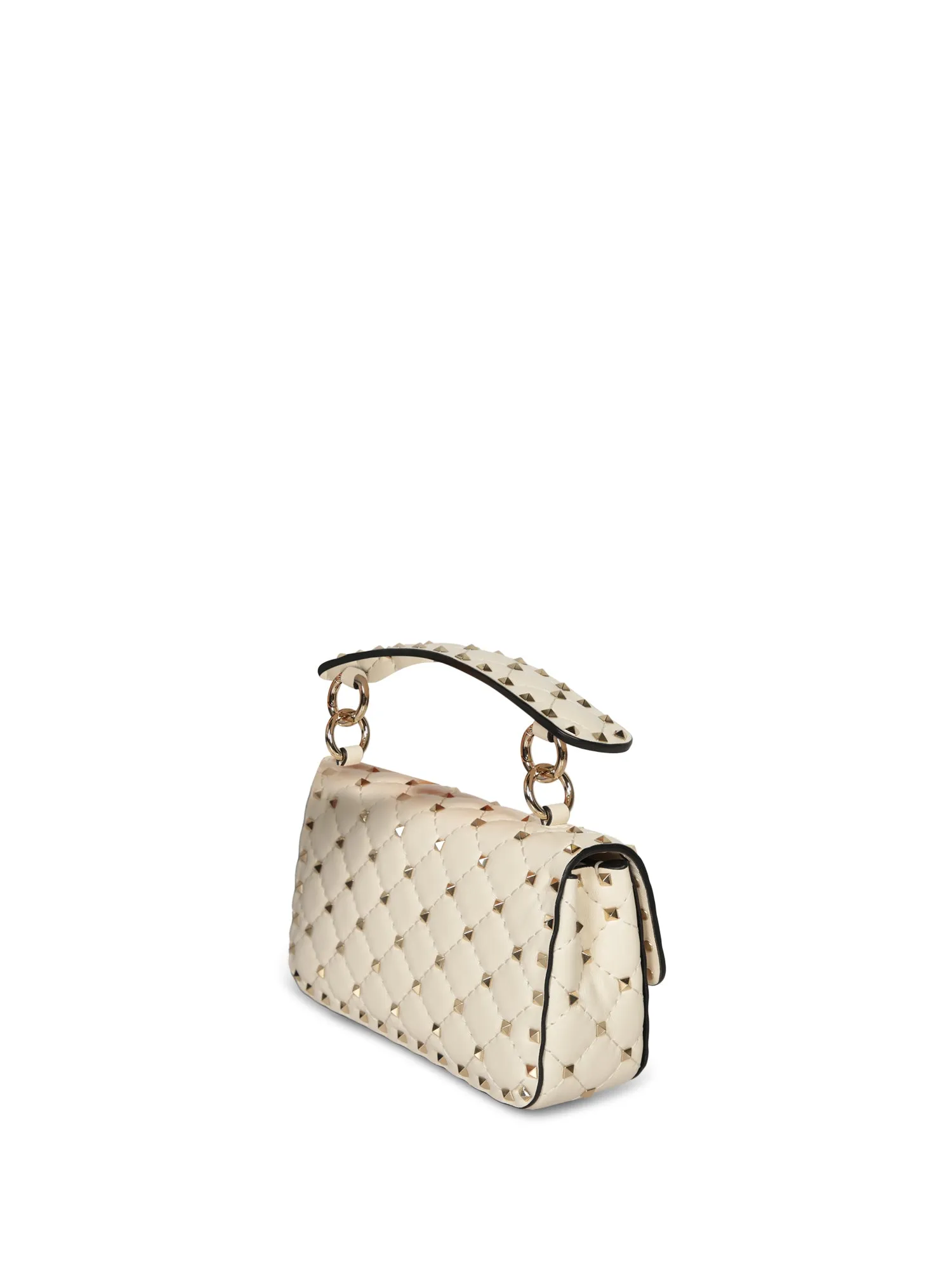 Rockstud Spike Small Ivory Bag