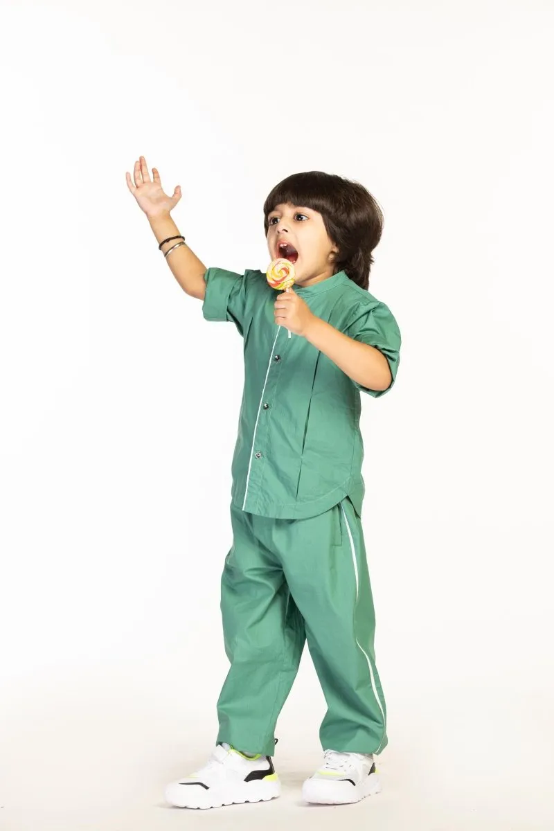 Side Stripe Pant- Mineral Green