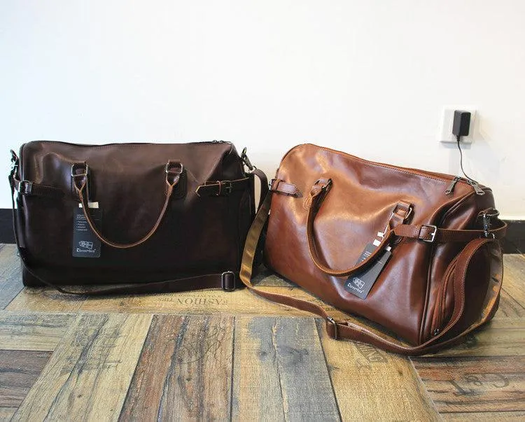 Vvsha  Christmas Gift Large Faux Leather Travel Bag