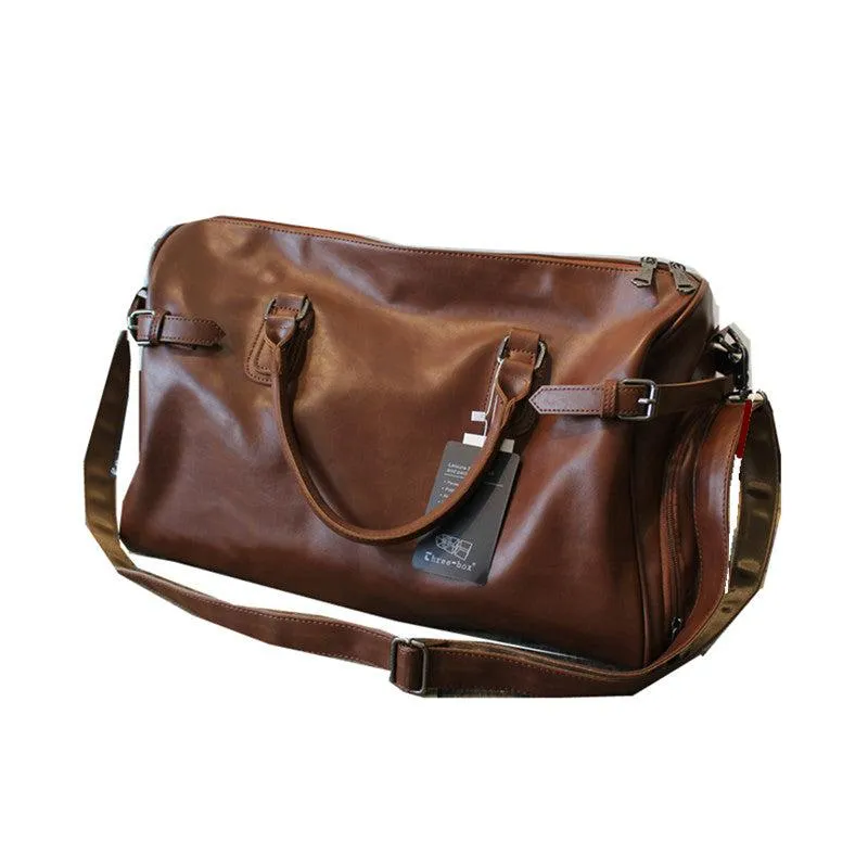 Vvsha  Christmas Gift Large Faux Leather Travel Bag