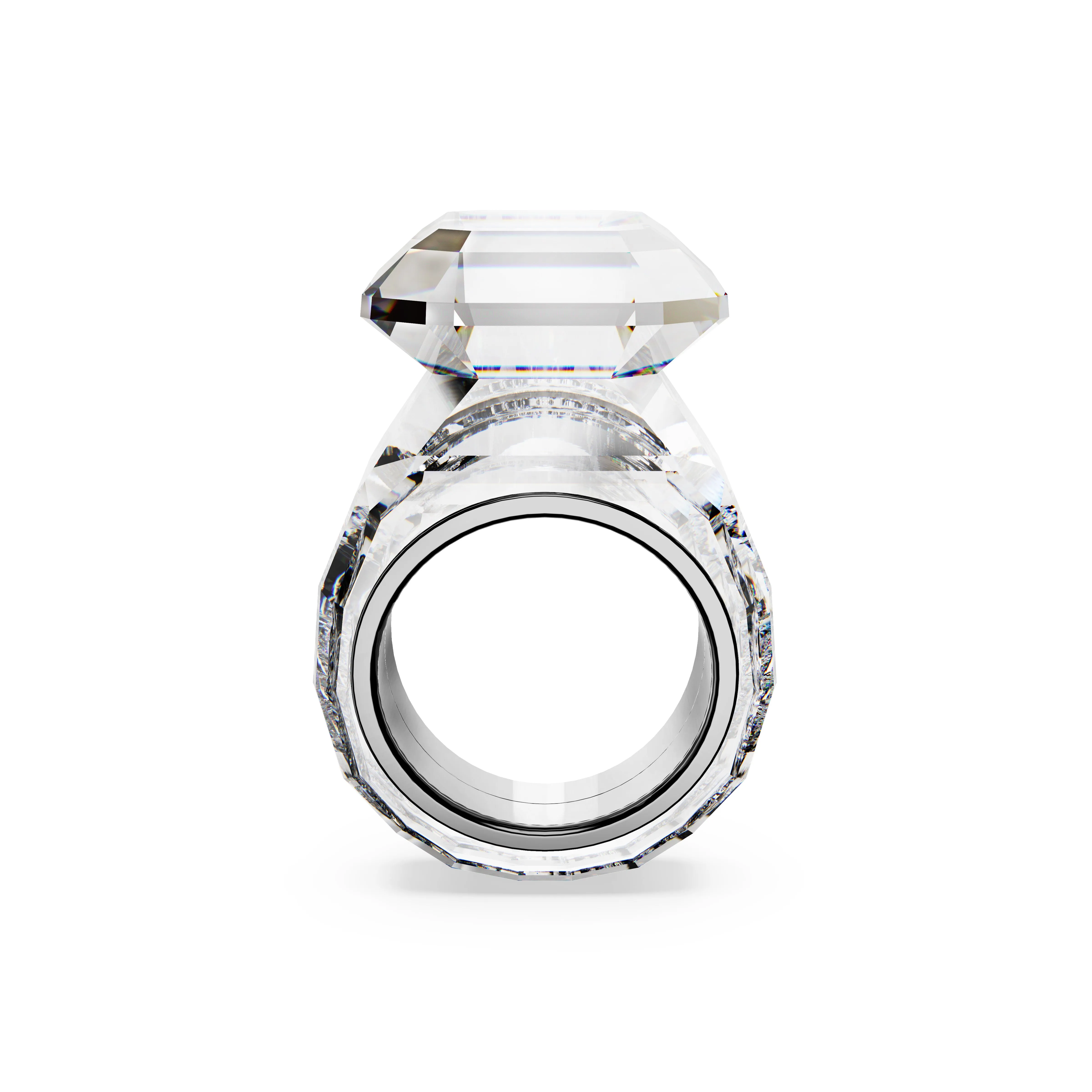 White Lucent Cocktail Ring by Swarovski