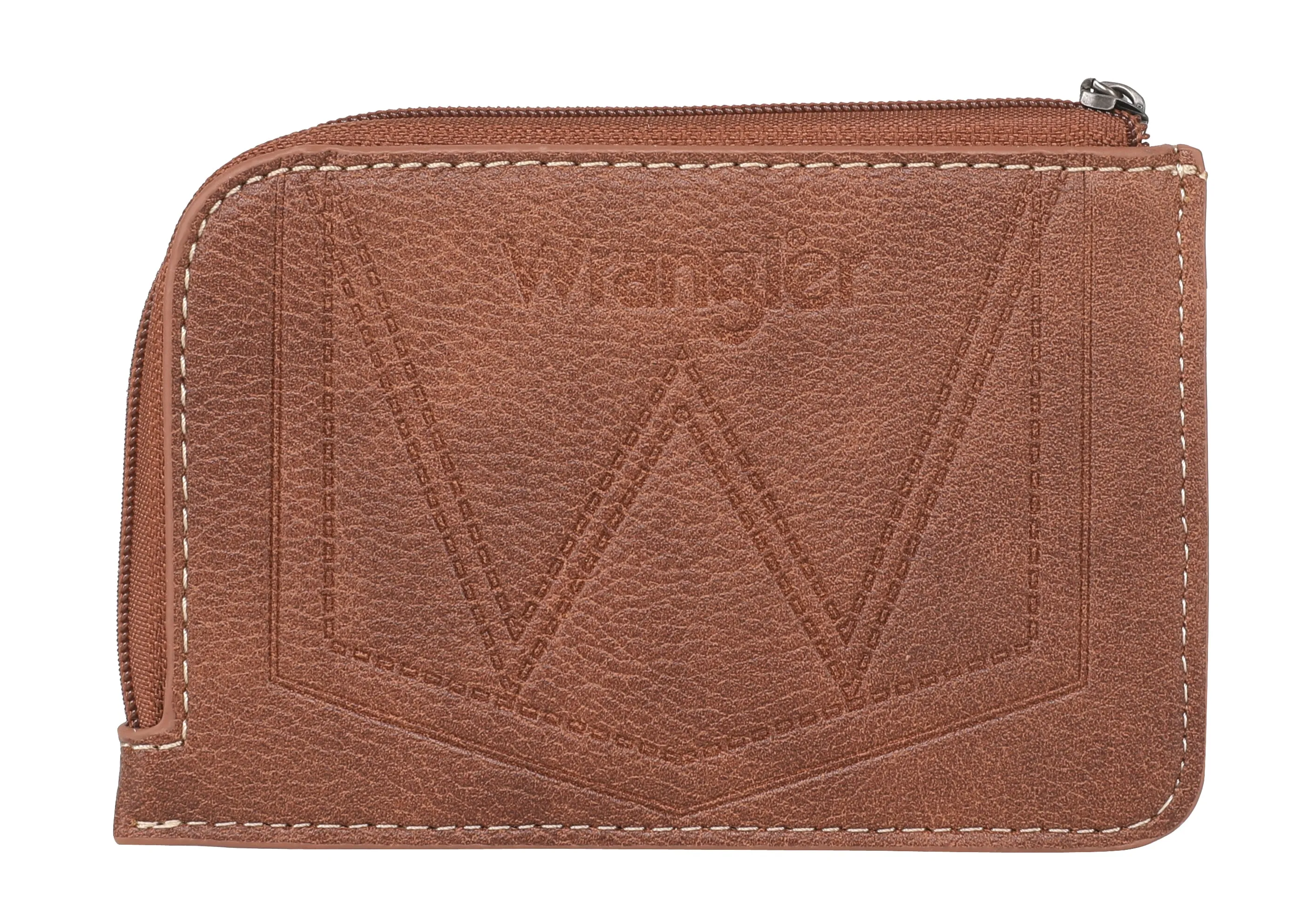 Wrangler Southwestern Art Print Mini Zip Card Case LT Blue